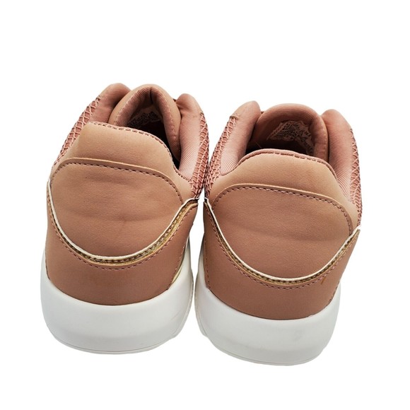 Shoedazzle Kloie Shoes Womens Size 6 Coral Pink Gold Accents Slip Ons - Picture 11 of 11